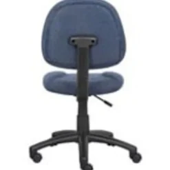Boss Office Products Perfect Posture Deluxe Ergonomic Fabric Mid-Back Office Task Chair, Blue