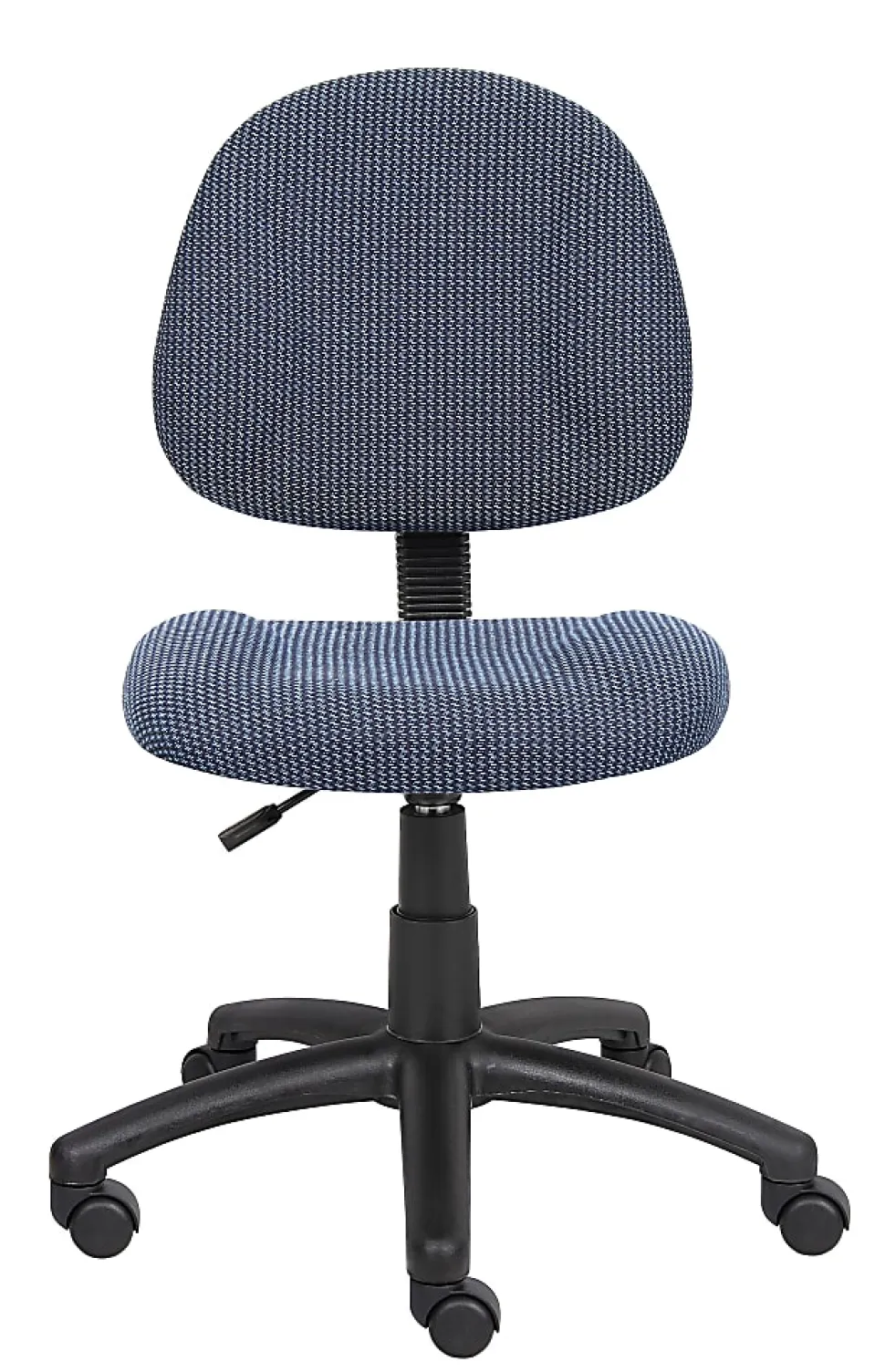 Boss Office Products Perfect Posture Deluxe Ergonomic Fabric Mid-Back Office Task Chair, Blue
