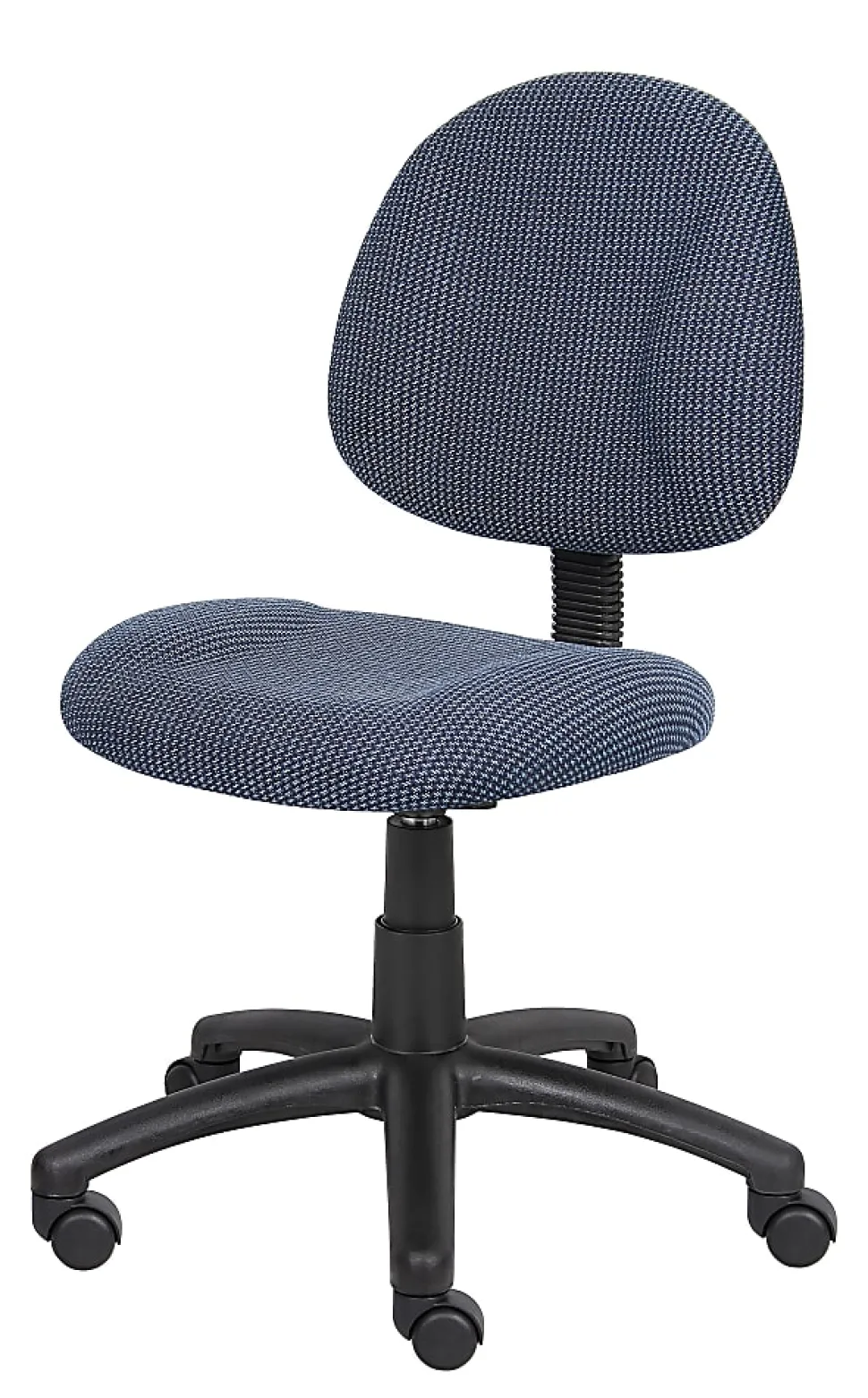 Boss Office Products Perfect Posture Deluxe Ergonomic Fabric Mid-Back Office Task Chair, Blue