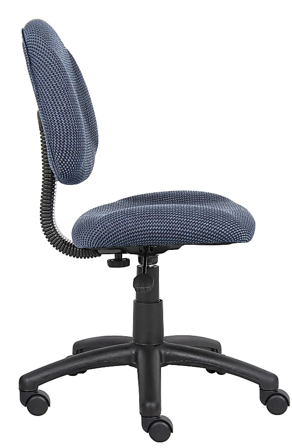 Boss Office Products Perfect Posture Deluxe Ergonomic Fabric Mid-Back Office Task Chair, Blue