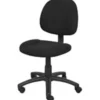 Boss Office Products Perfect Posture Deluxe Ergonomic Fabric Mid-Back Office Task Chair, Black