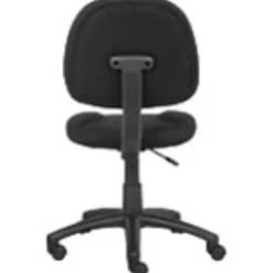 Boss Office Products Perfect Posture Deluxe Ergonomic Fabric Mid-Back Office Task Chair, Black