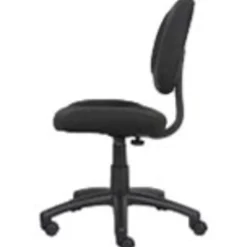 Boss Office Products Perfect Posture Deluxe Ergonomic Fabric Mid-Back Office Task Chair, Black