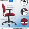 Boss Office Products Posture Mid-Back Task Chair, Black/Burgundy