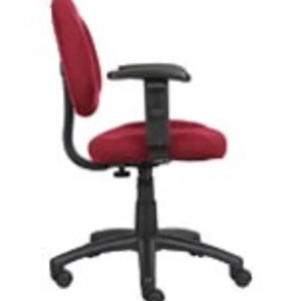 Boss Office Products Posture Mid-Back Task Chair, Black/Burgundy