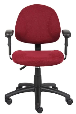 Boss Office Products Posture Mid-Back Task Chair, Black/Burgundy