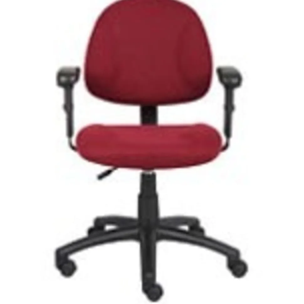 Boss Office Products Posture Mid-Back Task Chair, Black/Burgundy