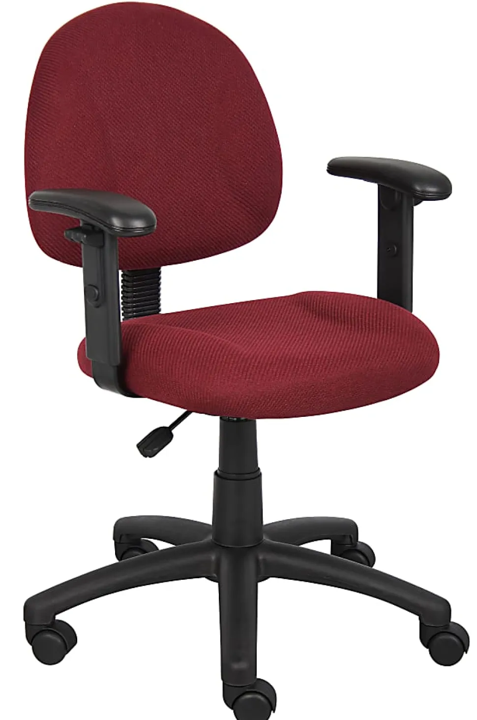 Boss Office Products Posture Mid-Back Task Chair, Black/Burgundy