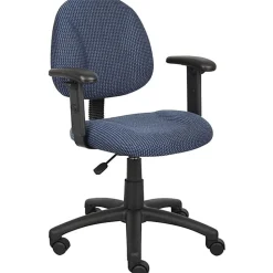 Boss Office Products Posture Mid-Back Task Chair, Black/Blue