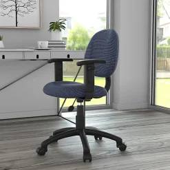 Boss Office Products Posture Mid-Back Task Chair, Black/Blue