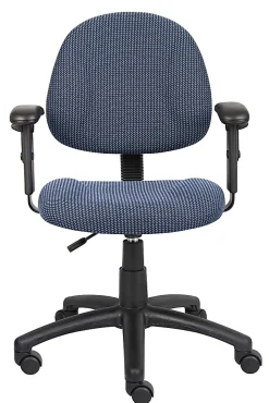Boss Office Products Posture Mid-Back Task Chair, Black/Blue