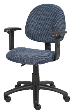 Boss Office Products Posture Mid-Back Task Chair, Black/Blue