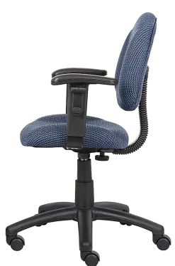 Boss Office Products Posture Mid-Back Task Chair, Black/Blue