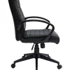 Boss Office Products Ribbed Back Ergonomic Faux Leather High-Back Task Chair, Black