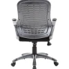 Boss Office Products Ribbed Mesh High-Back Task Chair, Black