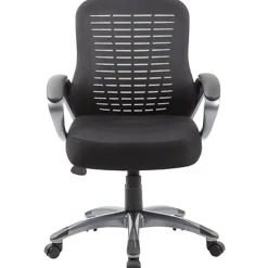 Boss Office Products Ribbed Mesh High-Back Task Chair, Black