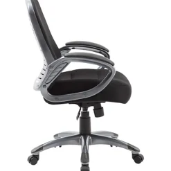 Boss Office Products Ribbed Mesh High-Back Task Chair, Black