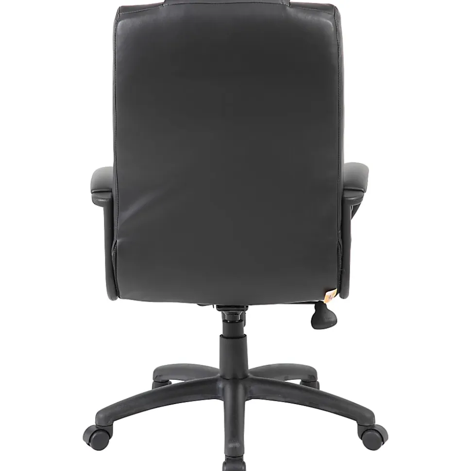 Boss Office Products Silhouette Ergonomic Bonded Leather High-Back Chair, Black
