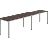 Boss Office Products Simple System Workstation Double Desks, 120" x 24", Driftwood