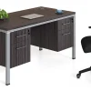 Boss Office Products Simple System Workstation Desk With 2 Pedestals, 66" x 24", Driftwood