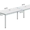 Boss Office Products Simple System Workstation Double Desks, 132" x 30", Driftwood