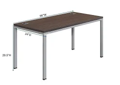 Boss Office Products Simple System Workstation, 66" x 24", White