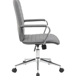 Boss Office Products Sleek Ribbed Task Chair, Gray