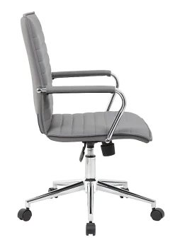 Boss Office Products Sleek Ribbed Task Chair, Gray