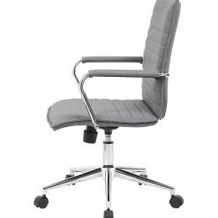 Boss Office Products Sleek Ribbed Task Chair, Gray