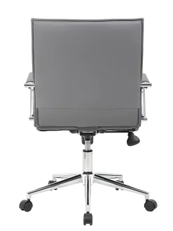 Boss Office Products Sleek Ribbed Task Chair, Gray
