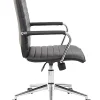 Boss Office Products Sleek Ribbed Vinyl Task Chair, Black