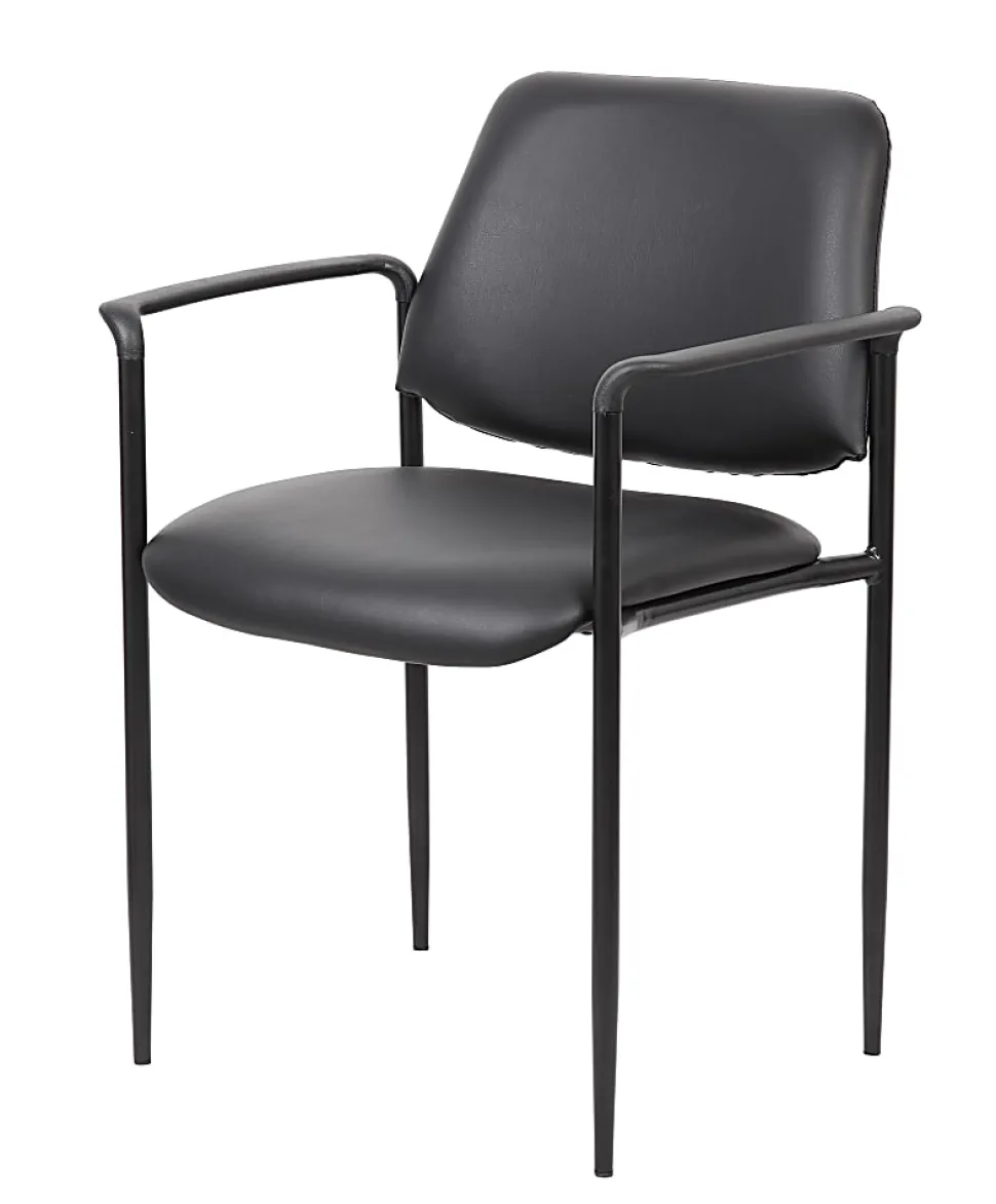 Boss Office Products Stackable Chair, Black