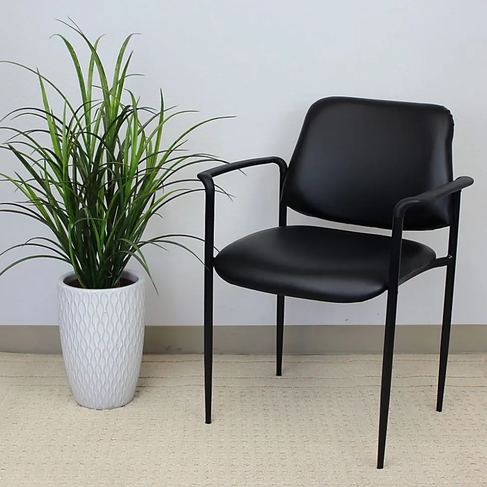 Boss Office Products Stackable Chair, Black