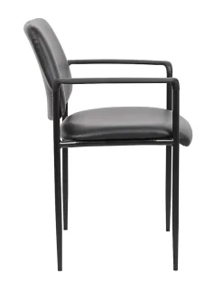 Boss Office Products Stackable Chair, Black