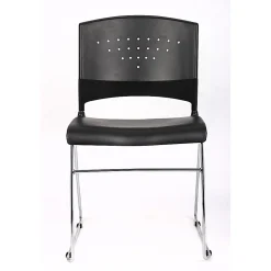 Boss Office Products Stack Chairs in Black, Set of 5