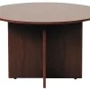 Boss Office Products 47"W Round Wood Conference Table, Mahogany