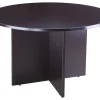 Boss Office Products 47"W Round Wood Conference Table, Mocha