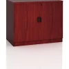 Boss Office Products 31"W Storage Cabinet, Mahogany