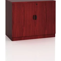 Boss Office Products 31"W Storage Cabinet, Mahogany