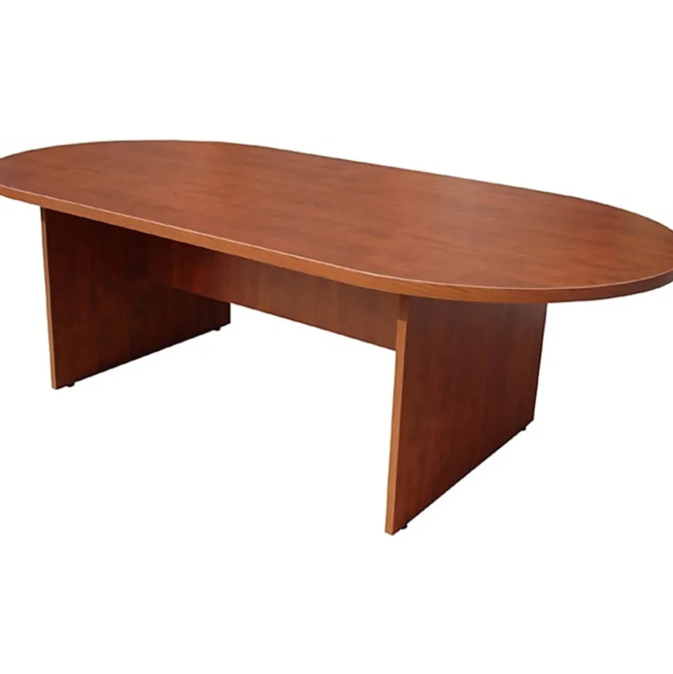 Boss Office Products 71"W Wood Race Track Conference Table, Driftwood