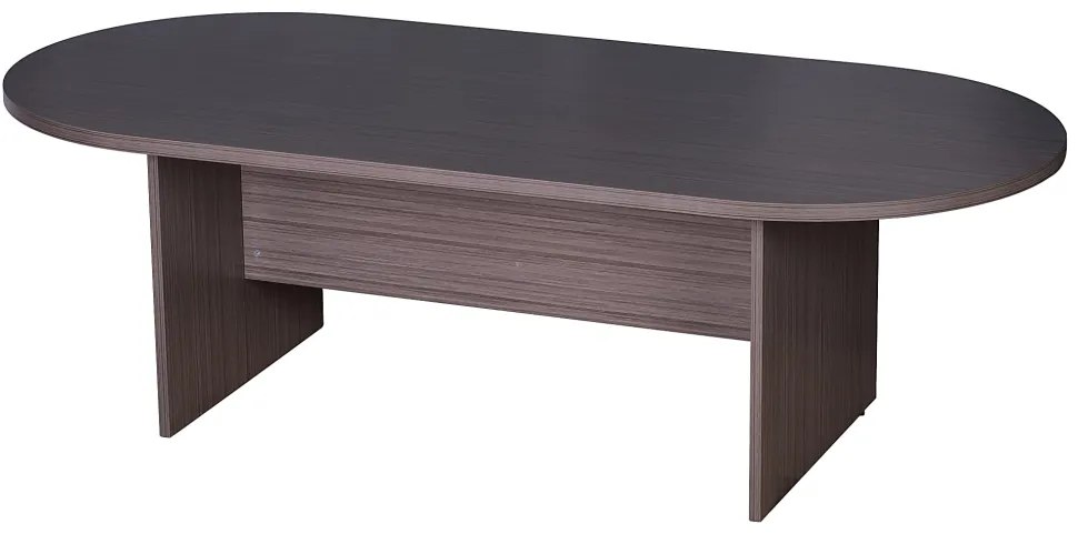 Boss Office Products 71"W Wood Race Track Conference Table, Driftwood