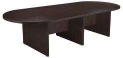 Boss Office Products 120"W Wood Race Track Conference Table, Mocha
