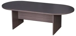 Boss Office Products 95"W Wood Race Track Conference Table, Driftwood