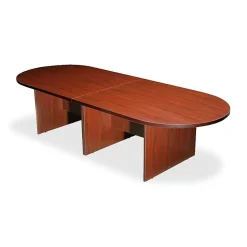 Boss Office Products 120"W Wood Race Track Conference Table, Mahogany