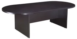 Boss Office Products 71"W Wood Race Track Conference Table, Mocha