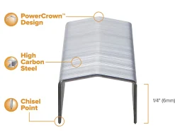 Bostitch® B8® PowerCrown™ Premium Staples, 1/4" Size, Box Of 5,000