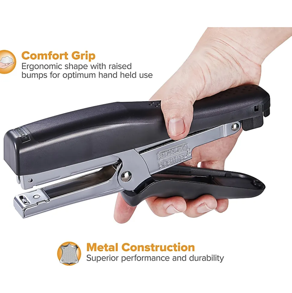Bostitch® B8® PowerCrown™ Xtreme Duty Plier Stapler, Black/Gray