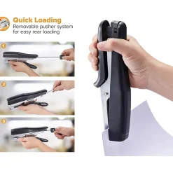 Bostitch® B8® PowerCrown™ Xtreme Duty Plier Stapler, Black/Gray