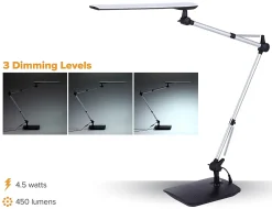 Bostitch® Dual-Swing Arm LED Desk Lamp, 49