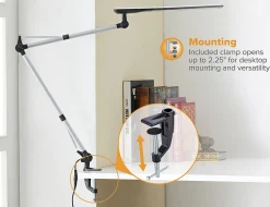 Bostitch® Dual-Swing Arm LED Desk Lamp, 49